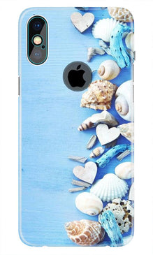 Sea Shells2 Mobile Back Case for iPhone Xs Max logo cut  (Design - 64)