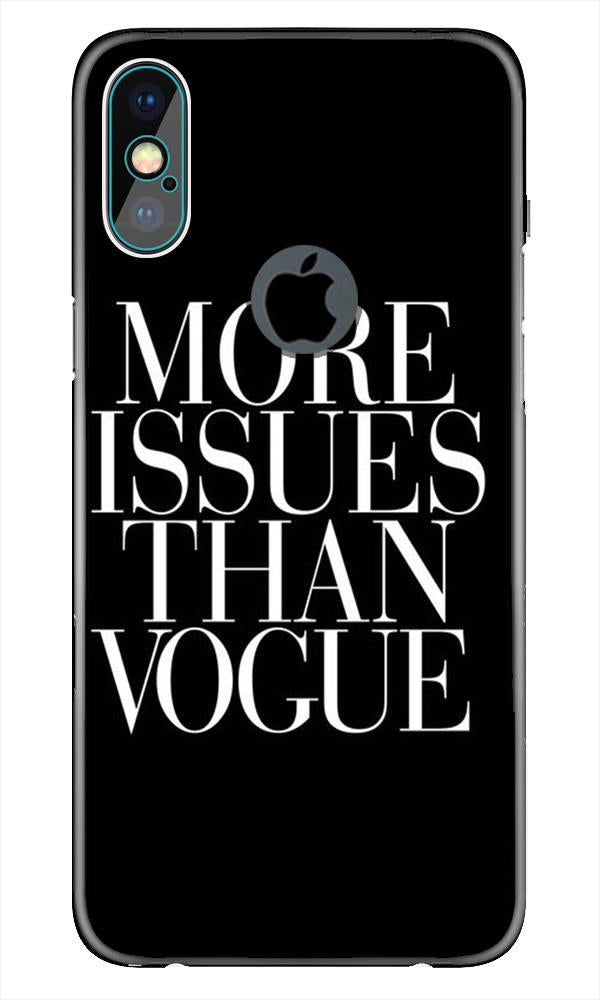 More Issues than Vague Case for iPhone Xs Max logo cut 