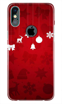 Christmas Mobile Back Case for iPhone Xs Max logo cut  (Design - 78)