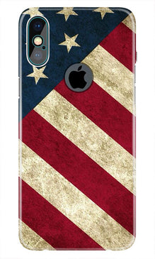 America Mobile Back Case for iPhone Xs Max logo cut  (Design - 79)