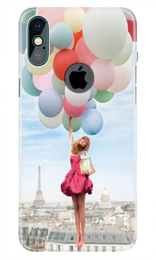 Girl with Baloon Mobile Back Case for iPhone Xs Max logo cut  (Design - 84)