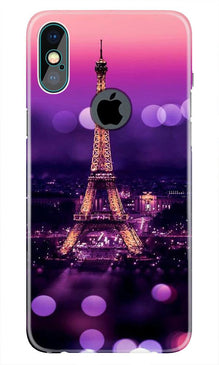 Eiffel Tower Mobile Back Case for iPhone Xs Max logo cut  (Design - 86)