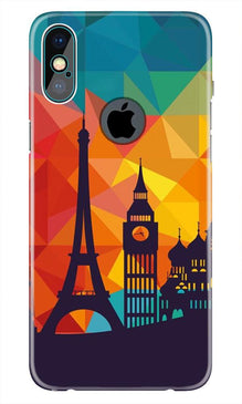 Eiffel Tower2 Mobile Back Case for iPhone Xs Max logo cut  (Design - 91)
