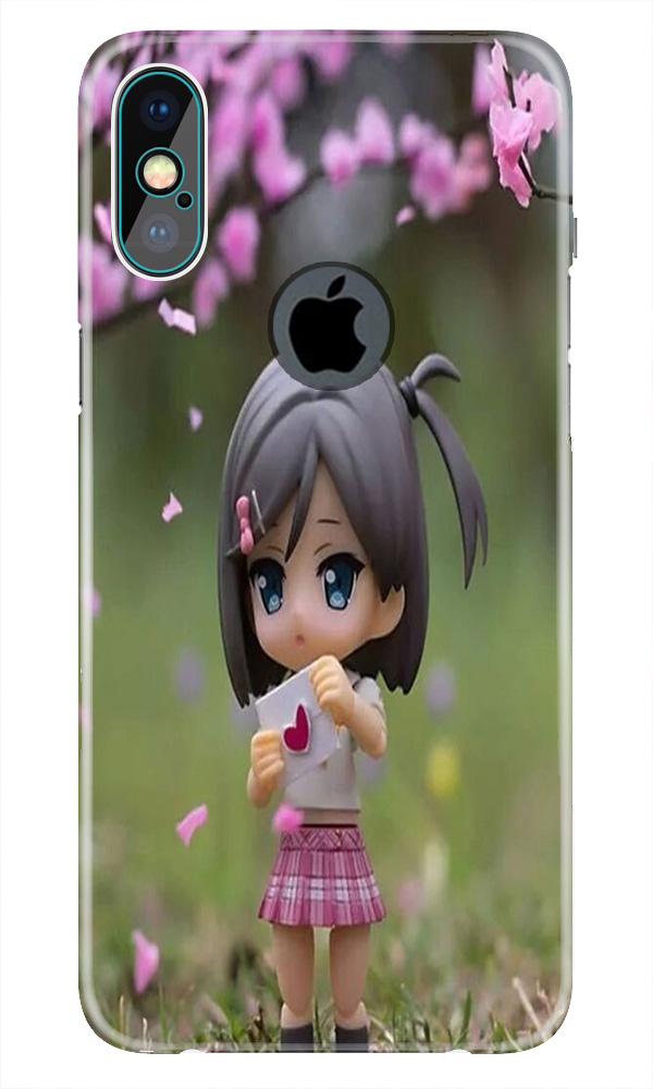 Cute Girl Case for iPhone Xs Max logo cut 