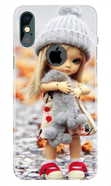Cute Doll Mobile Back Case for iPhone Xs Max logo cut  (Design - 93)