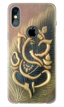 Lord Ganesha Mobile Back Case for iPhone Xs Max logo cut  (Design - 100)