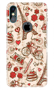 Love Paris Mobile Back Case for iPhone Xs Max logo cut   (Design - 103)
