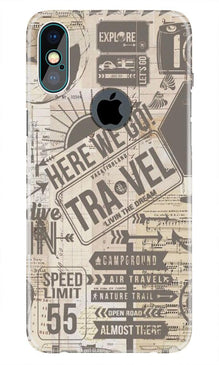 Travel Mobile Back Case for iPhone Xs Max logo cut   (Design - 104)