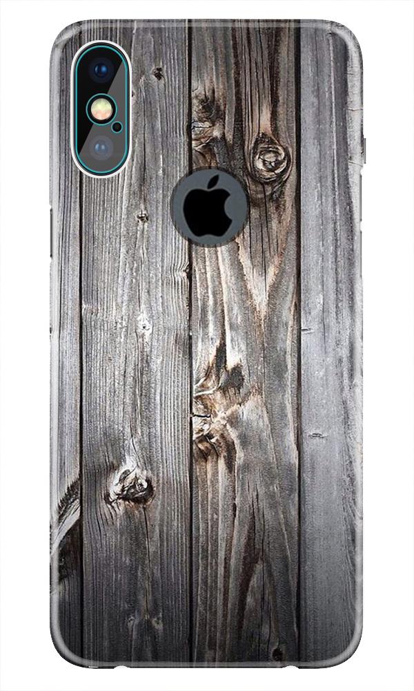 Wooden Look Case for iPhone Xs Max logo cut (Design - 114)