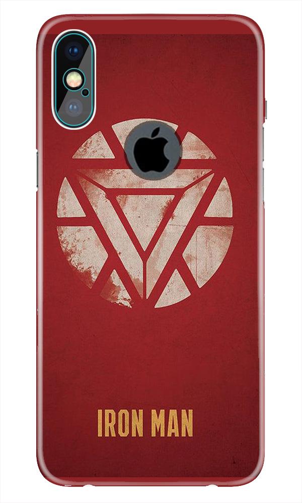 Iron Man Superhero Case for iPhone Xs Max logo cut (Design - 115)
