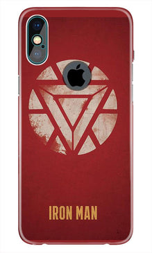 Iron Man Superhero Mobile Back Case for iPhone Xs Max logo cut   (Design - 115)