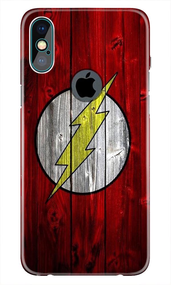 Flash Superhero Case for iPhone Xs Max logo cut   (Design - 116)