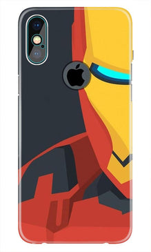 Iron Man Superhero Mobile Back Case for iPhone Xs Max logo cut   (Design - 120)