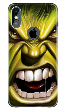 Hulk Superhero Mobile Back Case for iPhone Xs Max logo cut   (Design - 121)
