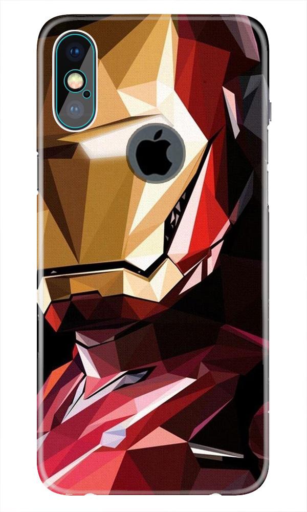 Iron Man Superhero Case for iPhone Xs Max logo cut (Design - 122)