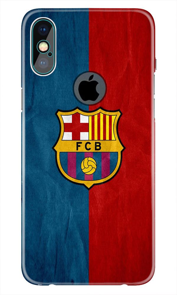 FCB Football Case for iPhone Xs Max logo cut   (Design - 123)