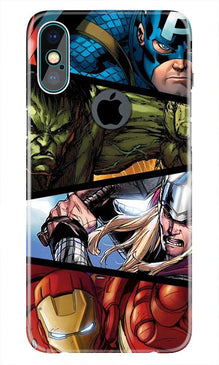 Avengers Superhero Mobile Back Case for iPhone Xs Max logo cut   (Design - 124)