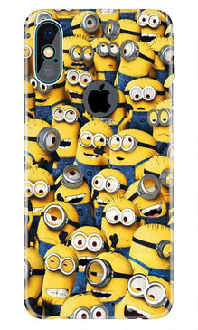 Minions Mobile Back Case for iPhone Xs Max logo cut   (Design - 126)