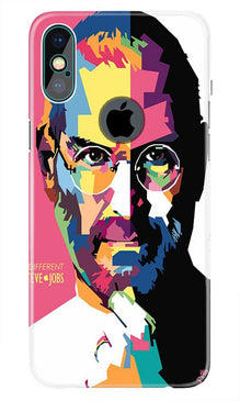 Steve Jobs Mobile Back Case for iPhone Xs Max logo cut   (Design - 132)