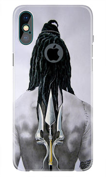 Lord Shiva Mobile Back Case for iPhone Xs Max logo cut   (Design - 135)
