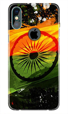 Indian Flag Mobile Back Case for iPhone Xs Max logo cut   (Design - 137)