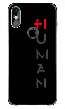 Human Mobile Back Case for iPhone Xs Max logo cut   (Design - 141)