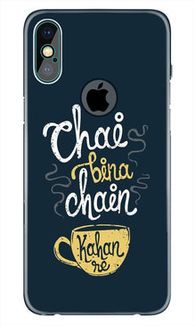Chai Bina Chain Kahan Mobile Back Case for iPhone Xs Max logo cut   (Design - 144)