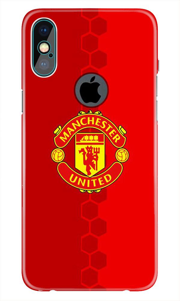 Manchester United Case for iPhone Xs Max logo cut   (Design - 157)