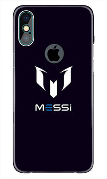 Messi Mobile Back Case for iPhone Xs Max logo cut   (Design - 158)