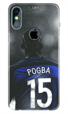 Pogba Mobile Back Case for iPhone Xs Max logo cut   (Design - 159)