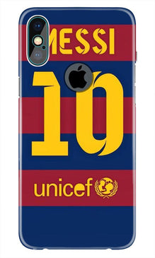 Messi Mobile Back Case for iPhone Xs Max logo cut   (Design - 172)