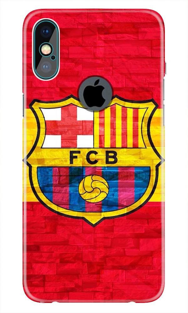 FCB Football Case for iPhone Xs Max logo cut   (Design - 174)