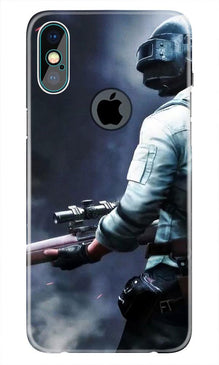 Pubg Mobile Back Case for iPhone Xs Max logo cut   (Design - 179)