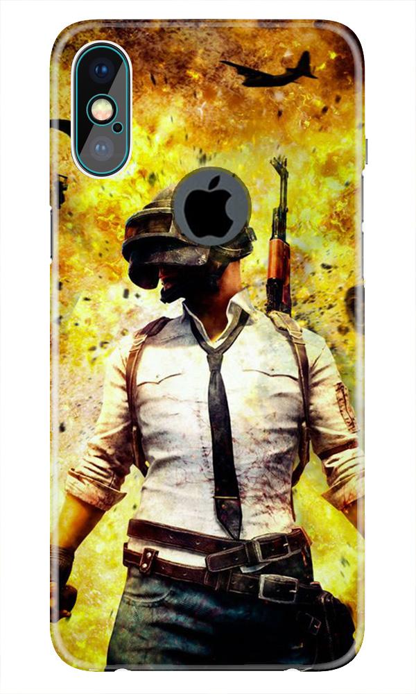 Pubg Case for iPhone Xs Max logo cut   (Design - 180)