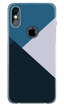 Blue Shades Mobile Back Case for iPhone Xs Max logo cut  (Design - 188)