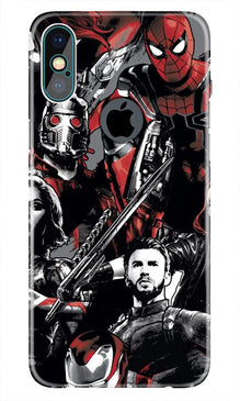 Avengers Mobile Back Case for iPhone Xs Max logo cut  (Design - 190)