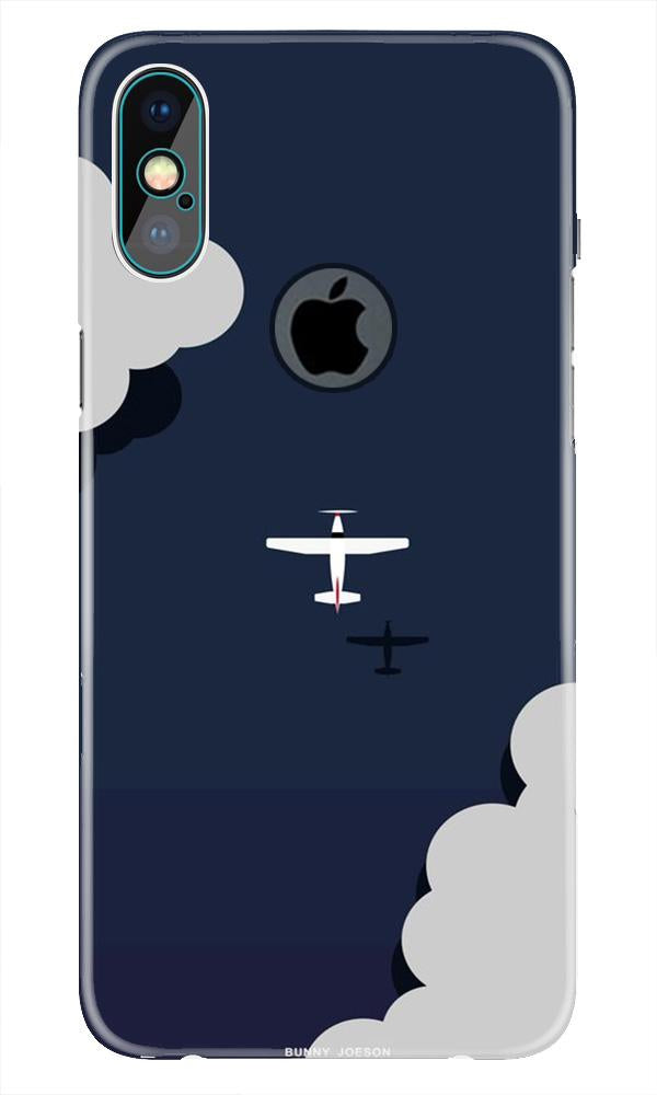 Clouds Plane Case for iPhone Xs Max logo cut  (Design - 196)