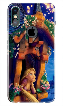 Cute Girl Mobile Back Case for iPhone Xs Max logo cut  (Design - 198)