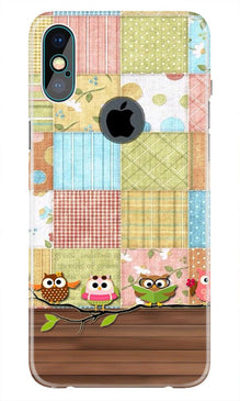 Owls Mobile Back Case for iPhone Xs Max logo cut  (Design - 202)