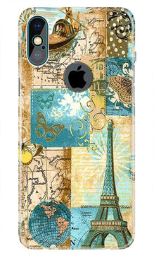 Travel Eiffel Tower Mobile Back Case for iPhone Xs Max logo cut  (Design - 206)
