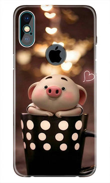 Cute Bunny Mobile Back Case for iPhone Xs Max logo cut  (Design - 213)