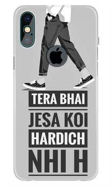 Hardich Nahi Mobile Back Case for iPhone Xs Max logo cut  (Design - 214)