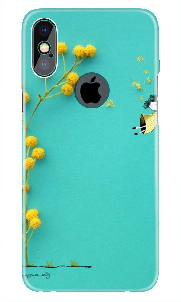 Flowers Girl Case for iPhone Xs Max logo cut(Design No. 216)
