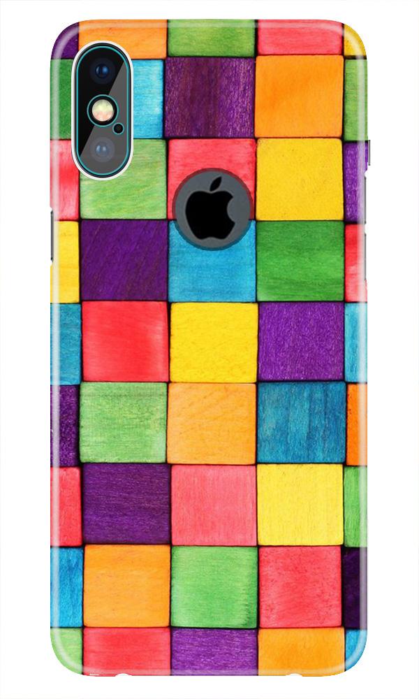 Colorful Square Case for iPhone Xs Max logo cut  (Design No. 218)