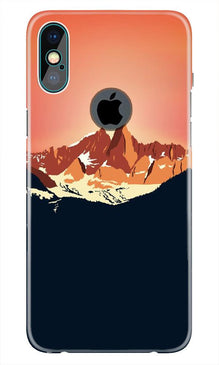 Mountains Mobile Back Case for iPhone Xs Max logo cut  (Design - 227)