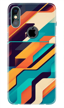 Modern Art Mobile Back Case for iPhone Xs Max logo cut  (Design - 233)