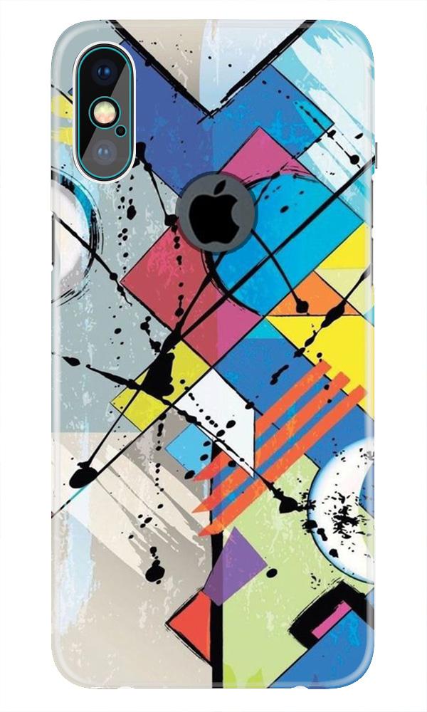 Modern Art Case for iPhone Xs Max logo cut  (Design No. 235)
