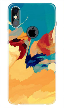 Modern Art Mobile Back Case for iPhone Xs Max logo cut  (Design - 236)
