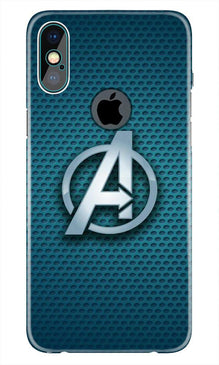 Avengers Mobile Back Case for iPhone Xs Max logo cut  (Design - 246)