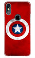 Captain America Case for iPhone Xs Max logo cut  (Design No. 249)